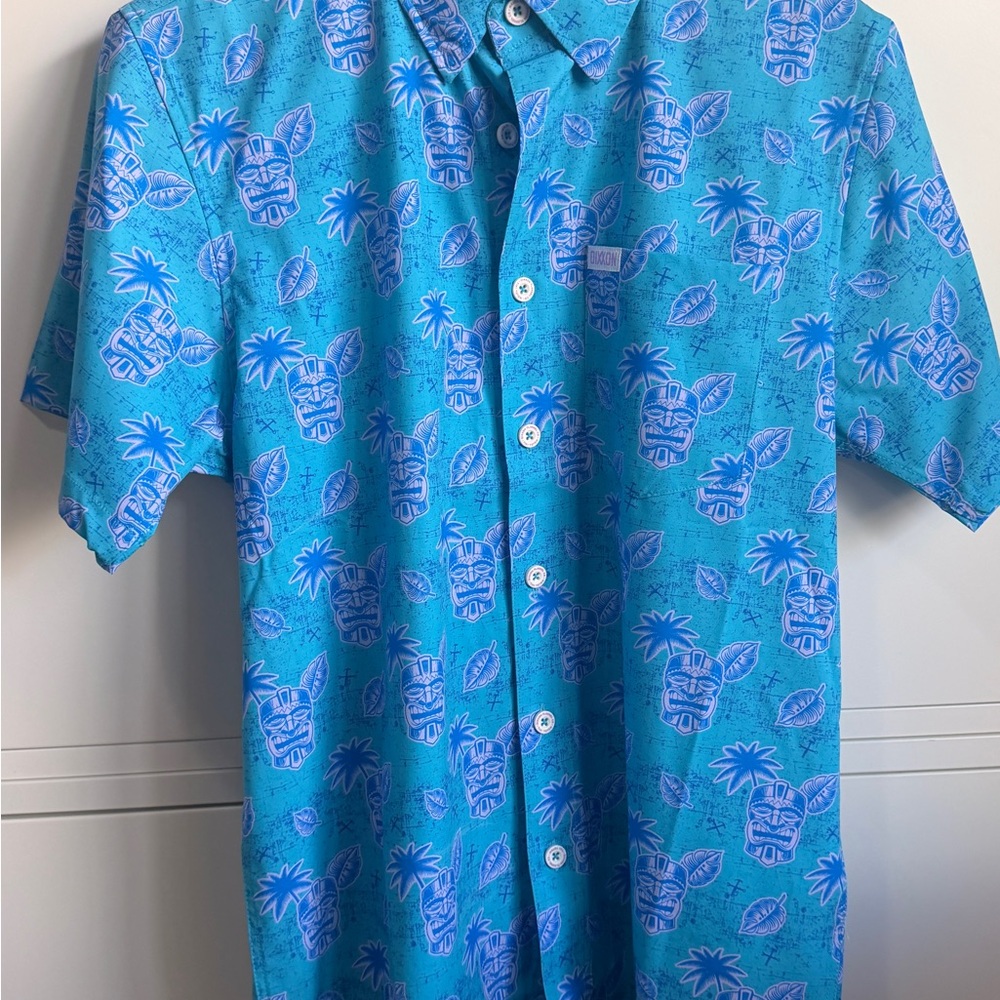 DIXXON Blue and Purple Tropical Men's Shirt